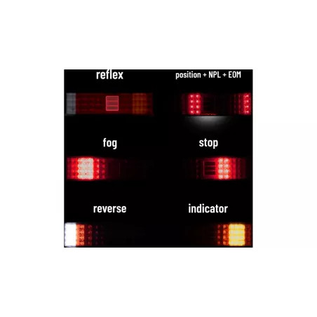 Tail Lamp LED 7-segment RH