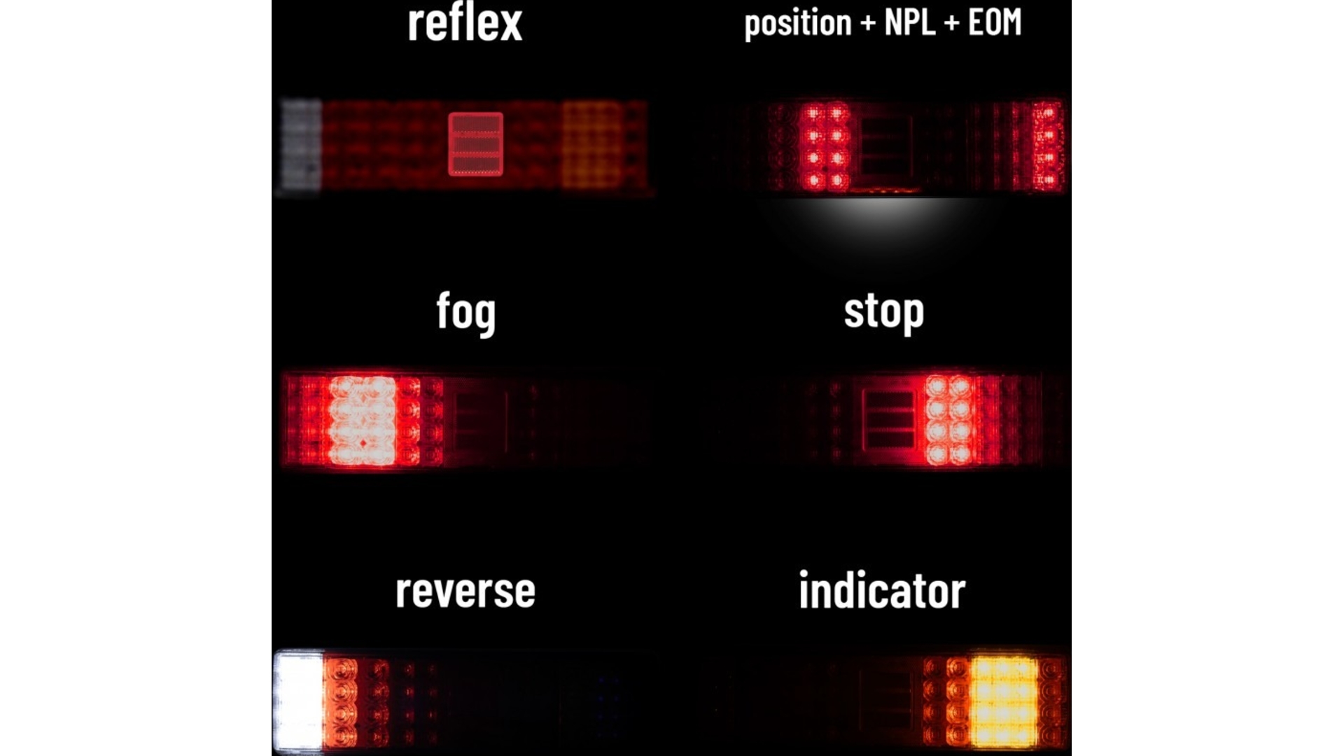 Tail Lamp LED 7-segment RH