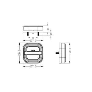 Rückleuchte LED Neon2 12 / 24V (Universal) Rechts