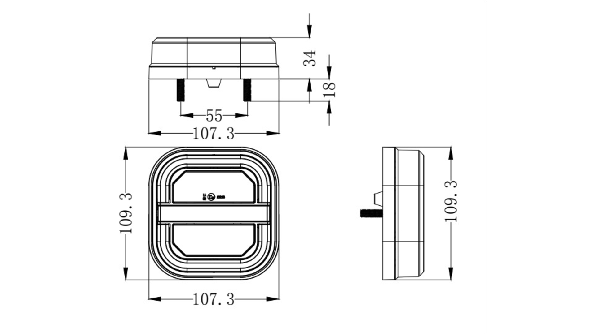 Rückleuchte LED Neon2 12 / 24V (Universal) Links