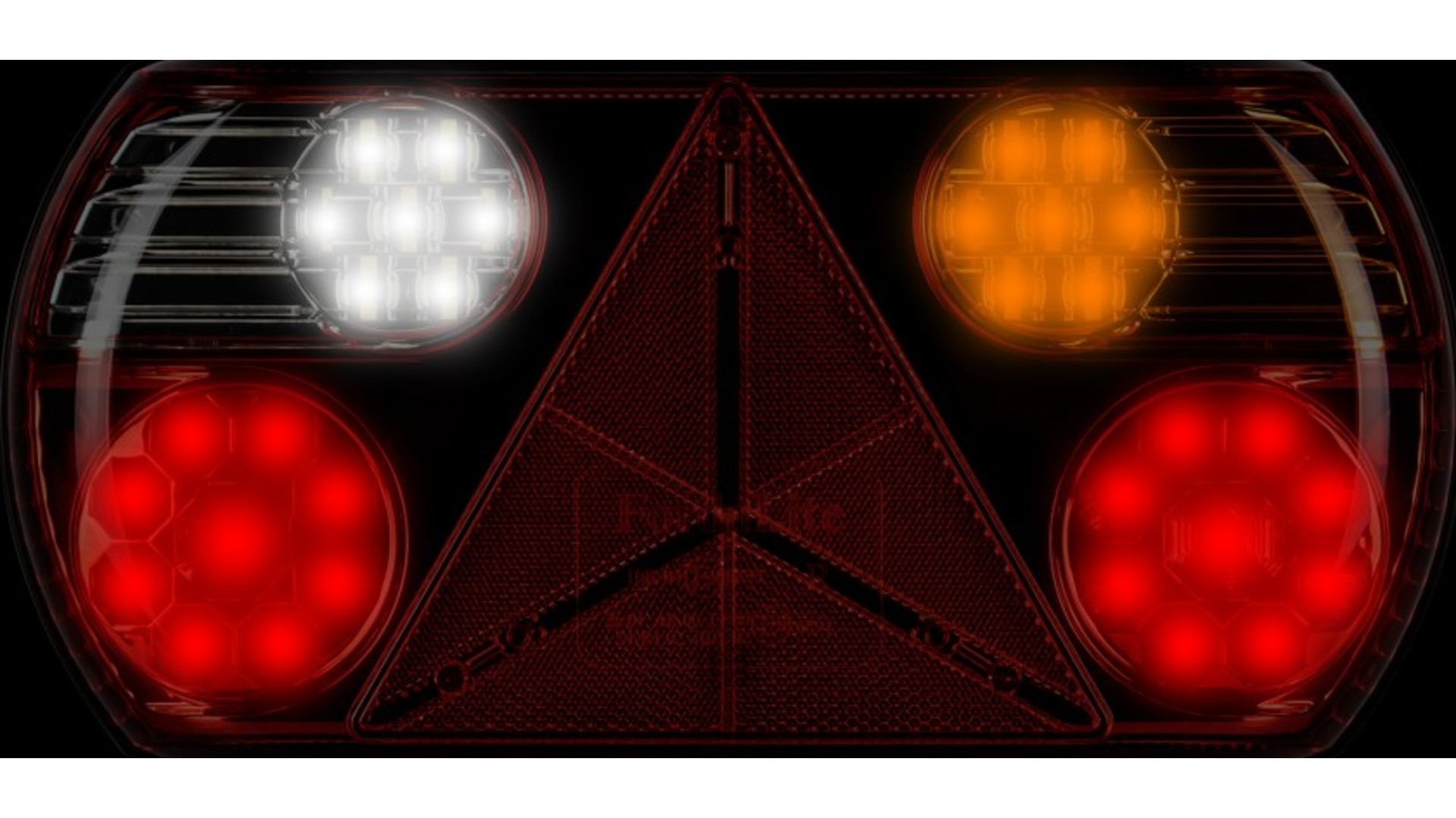 ЗАДНИЙ ФОНАРЬ 32 X LED С ТРЕУГОЛЬНИКОМ 12 / 24V ПРАВ.