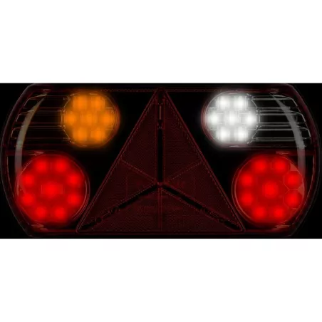 ЗАДНИЙ ФОНАРЬ 32 X LED С ТРЕУГОЛЬНИКОМ 12 / 24V ЛЕВ.
