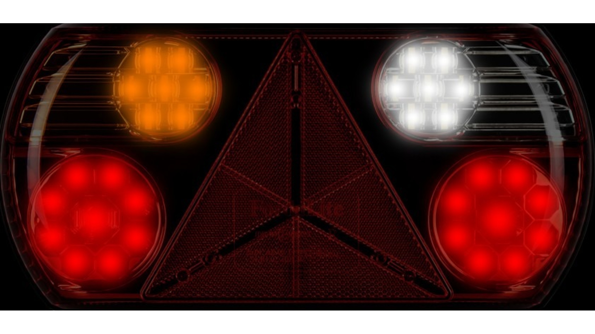 Lampa Zespolona Tylna 32 X LED z Trójkątem 12 / 24V Lewa