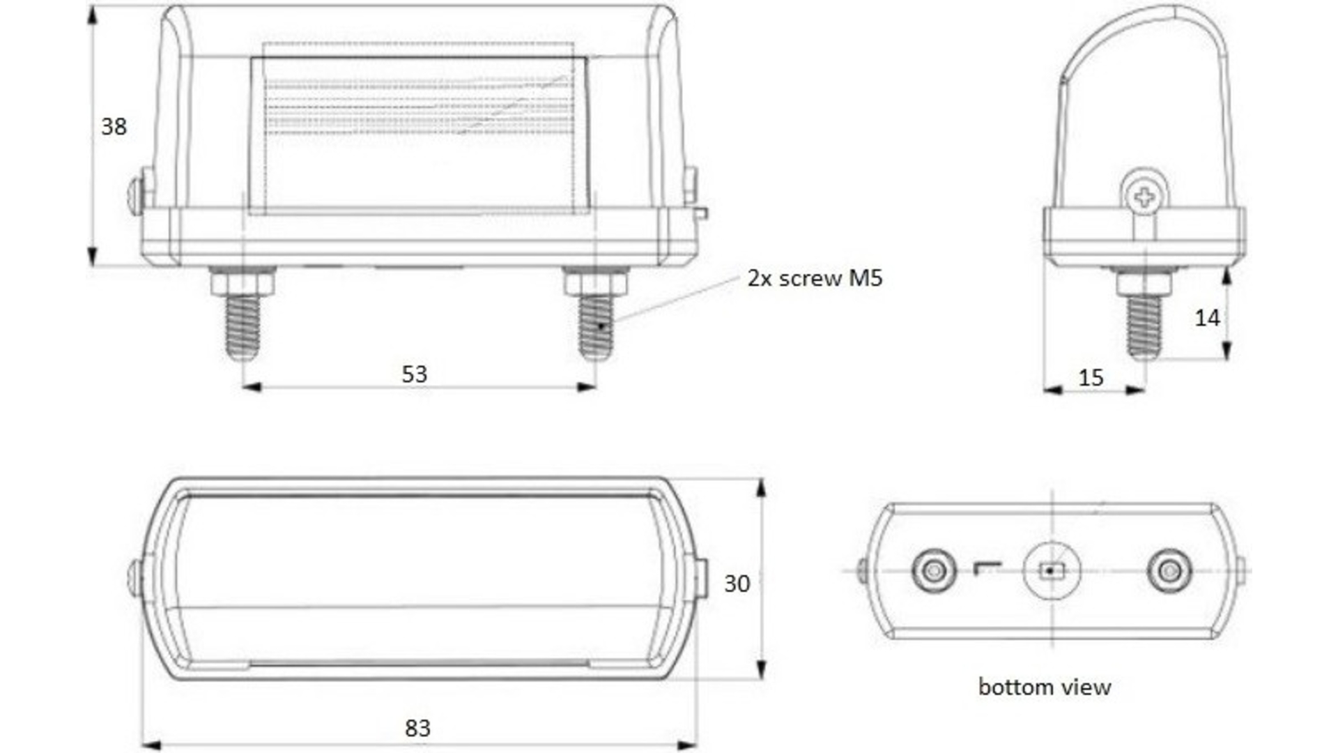 LED License Plate Lamp (Universal)