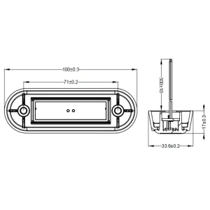 Luz de Gálibo 4 X LED 12 / 24V (Universal, Blanco)