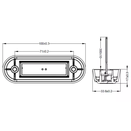 Luz de Gálibo 4 X LED 12 / 24V (Universal, Blanco)