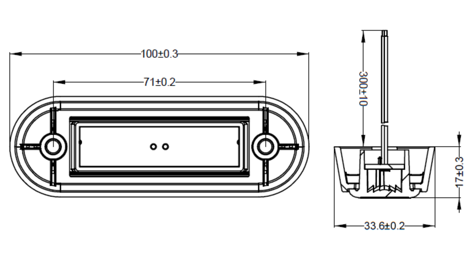 Luz de Gálibo 4 X LED 12 / 24V (Universal, Blanco)