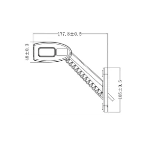 Luz de Gálibo Kmr8 LED 178mm 12 / 24V (Universal) Dch