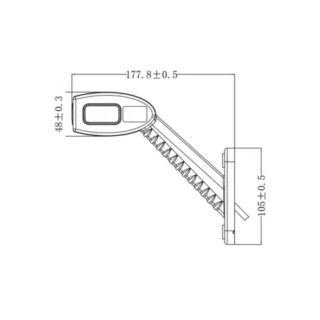 Luz de Gálibo Kmr8 LED 178mm 12 / 24V (Universal) Dch