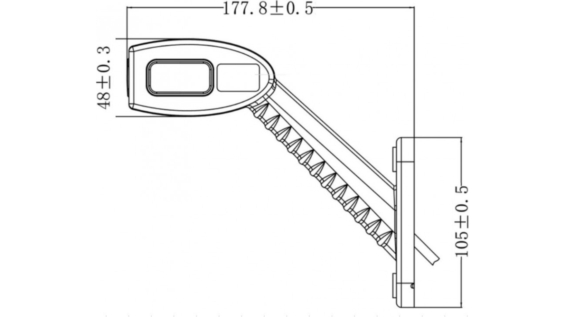 Luz de Gálibo Kmr8 LED 178mm 12 / 24V (Universal) Dch