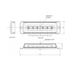 Blitzleuchte 6 X LED R10 R65 (Blau)
