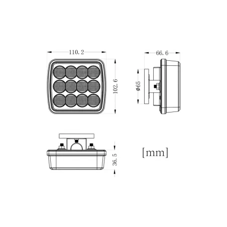 Luz Estroboscópica 12 X LED 12 / 24V Imán