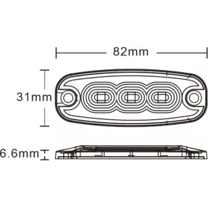 Lampa Stroboskopowa 3 X LED Slim
