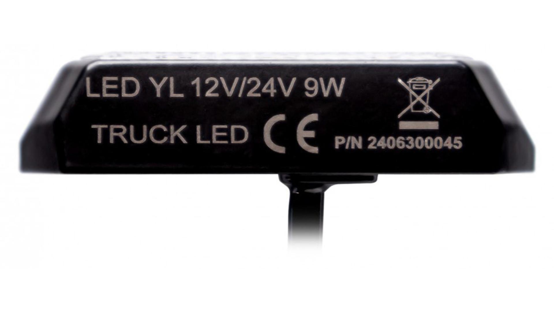 Luz Estroboscópica 3 X LED R10 R65 con Cable de 5m (Pequeño, ámbar)