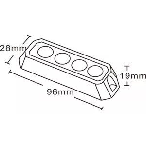 Strobe Lamp 4 X LED R10 (Small, White)