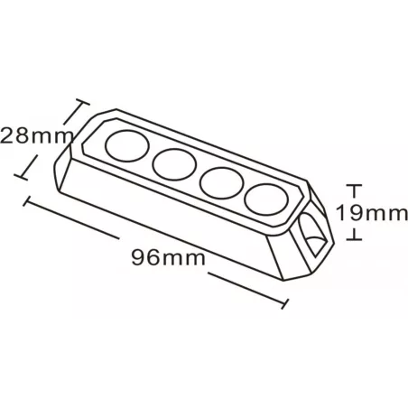 Lampa Stroboskopowa 4 X LED R10 (Mała, Biała)