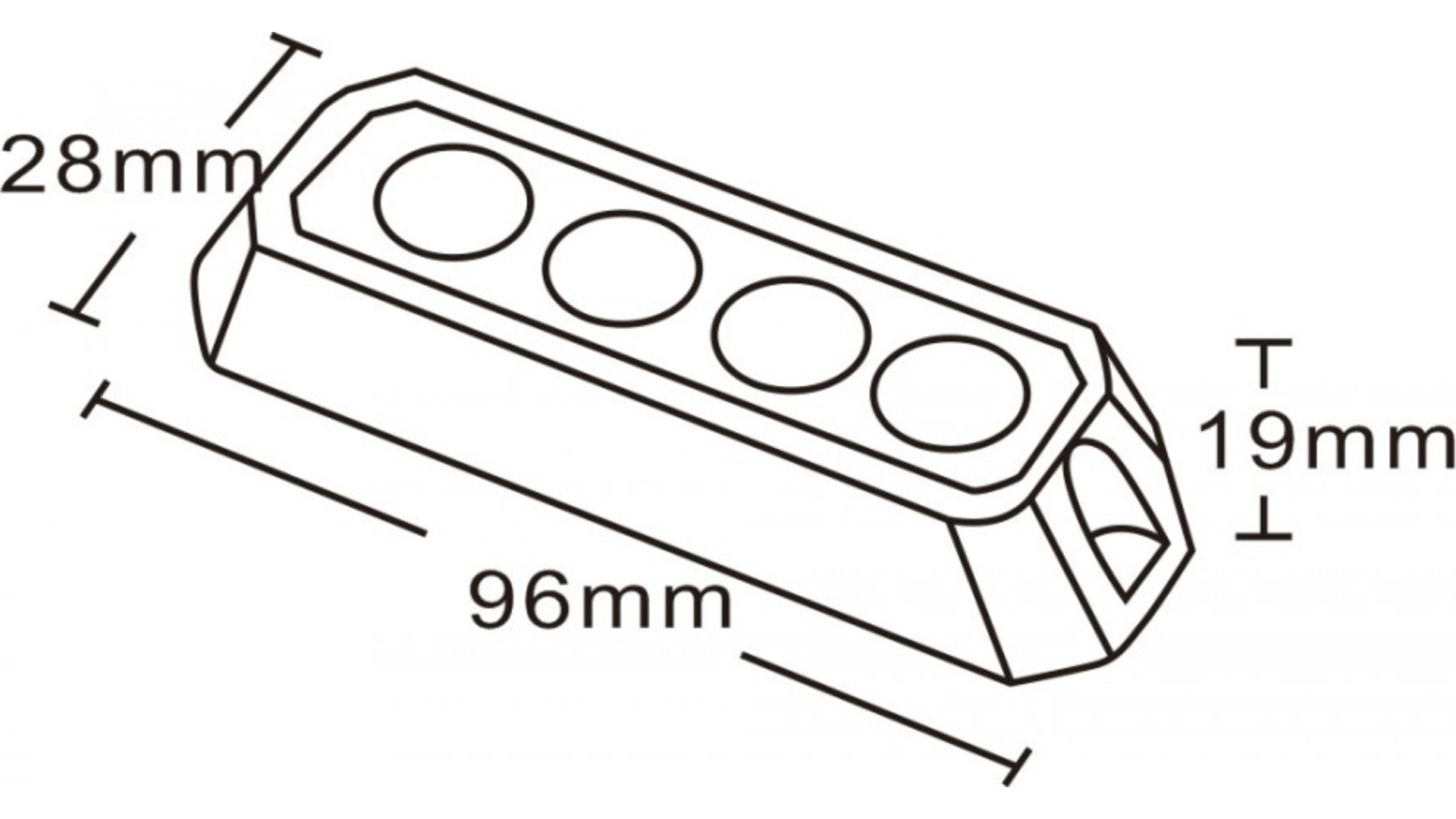 Strobe Lamp 4 X LED R10 (Small, White)