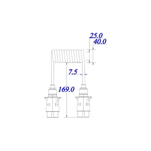 Spiralkabel 12V 3m