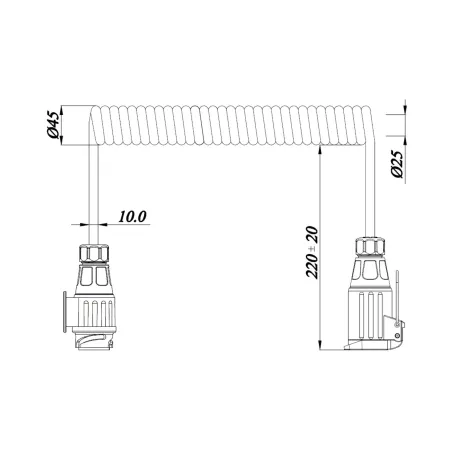 Cable Clavija / Toma 13 Pines 12V 3m