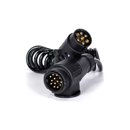 Spiral Cable With Plugs 13 / 7 Pin 12V 3m