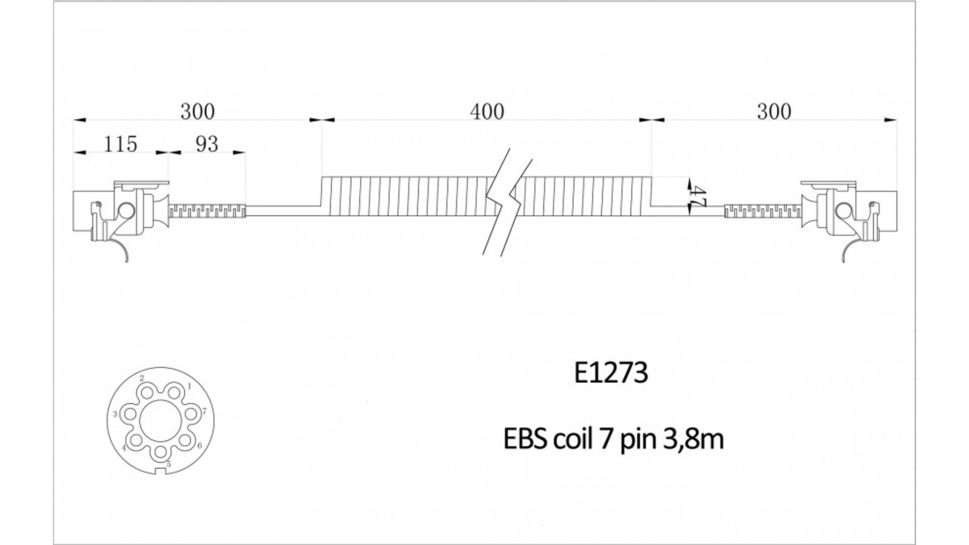 Cable Eléctrico EBS 3,8m