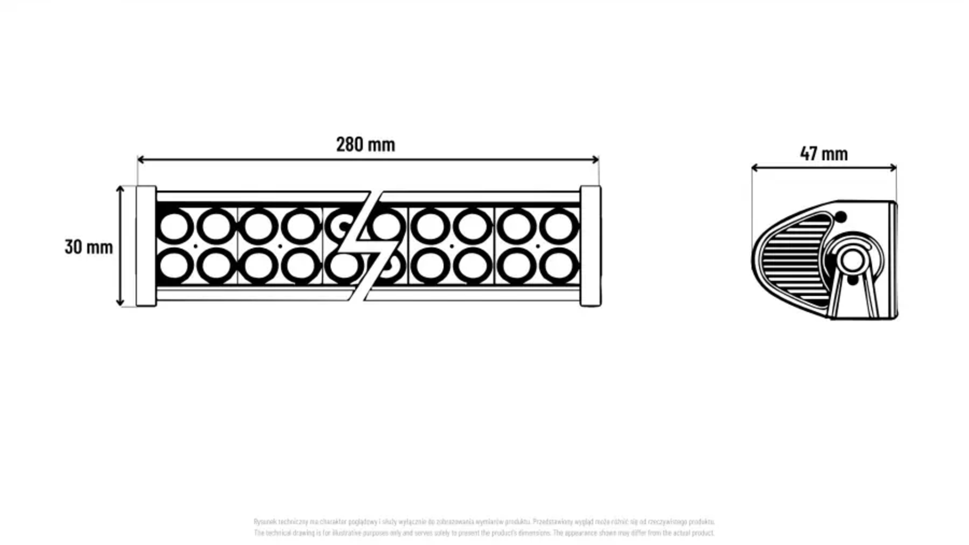 Panneau LED 24 X LED Faisceau Longue Portée Kmr9