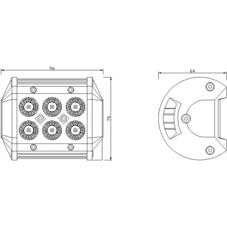 Lampa / Panel Ledowy 6 X LED Flood Kmr4