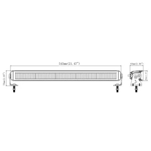 Reflektor Drogowy LED + Pozycja Pasek LED Kmr12