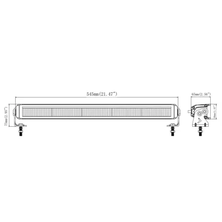 Reflektor Drogowy LED + Pozycja Pasek LED Kmr12