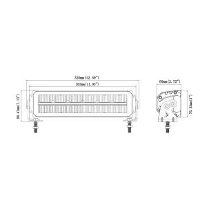 Fernlichtscheinwerfer Bezel-Less Mittel LED Kmr13