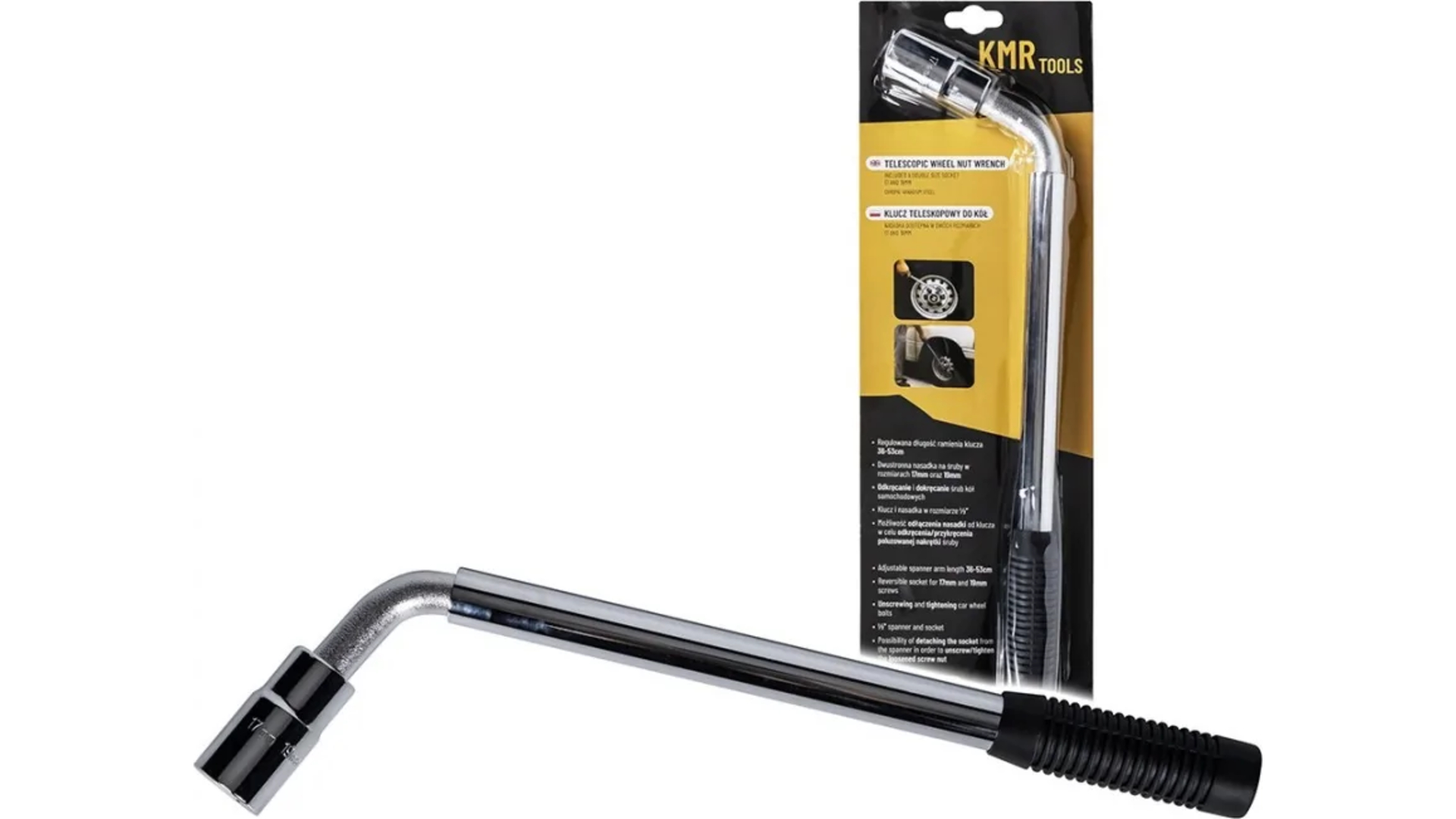 Llave de Rueda Telescópica con Vaso 17-19 mm