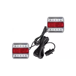Juego de Pilotos LED Magnéticos con Cable de 7,5m (Blanco-rojo)