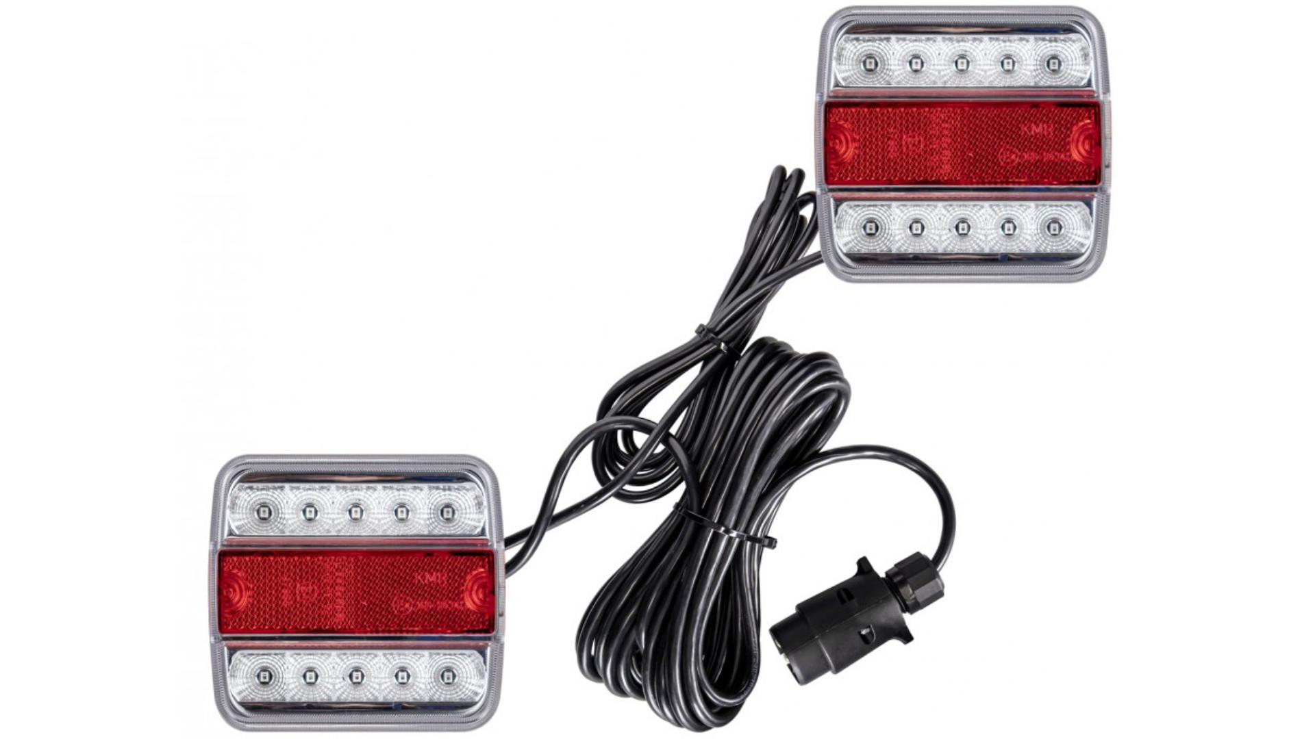 Kit de Feux LED Magnétiques Avec Câble de 7,5m (Blanc-rouge)