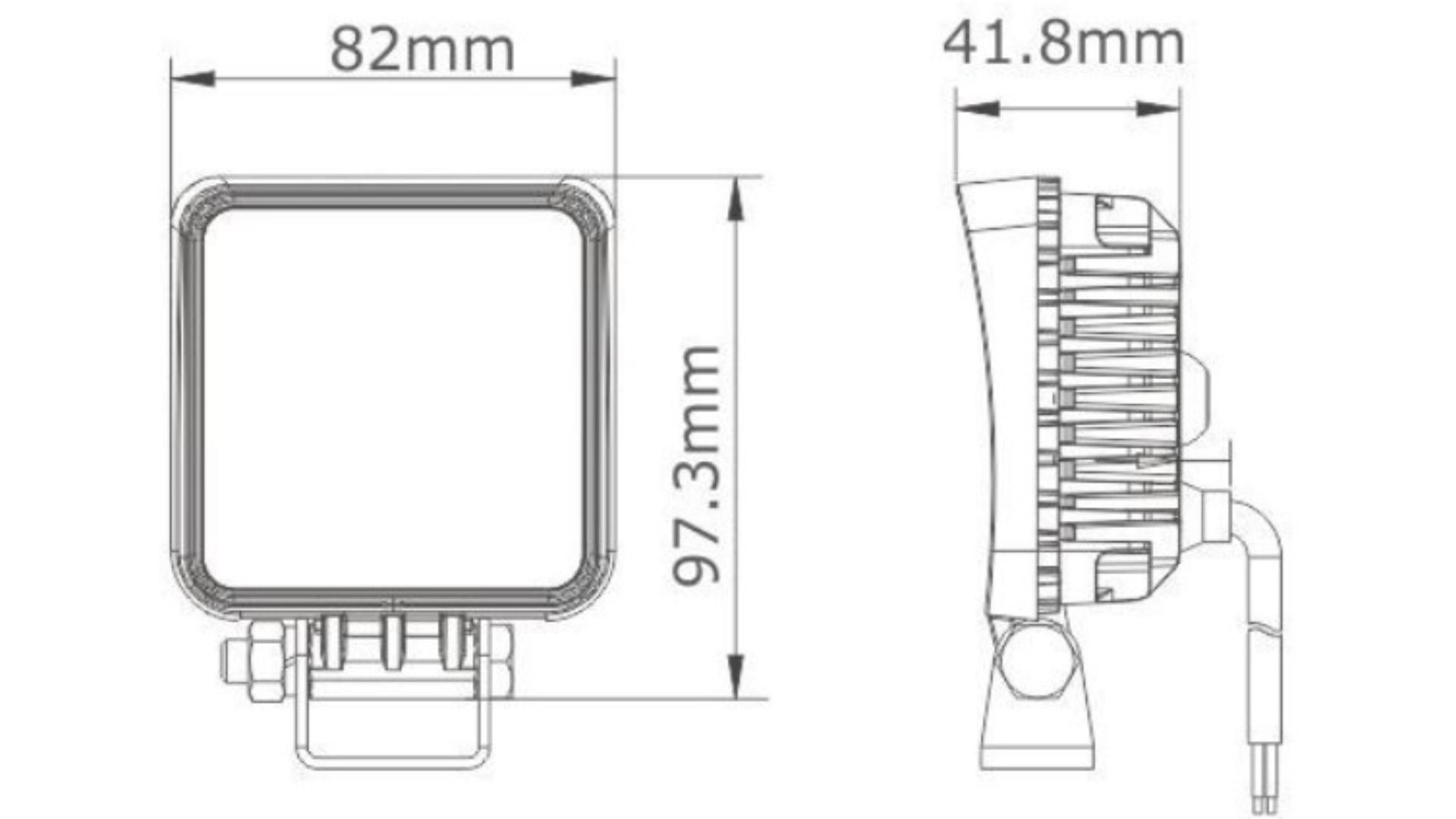 Reverse Lamp 16 X LED Square Switch R23 R148