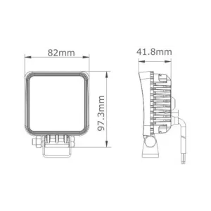 Reverse Lamp 16 X LED Mini Square R23 R148