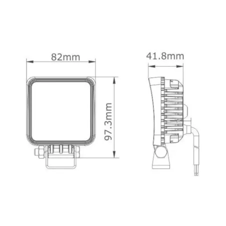 Reverse Lamp 16 X LED Mini Square R23 R148