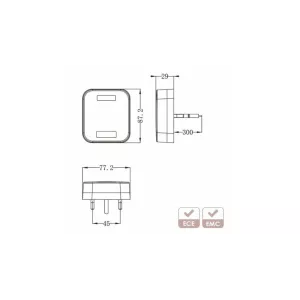 LED Rectangular Reverse Lamp