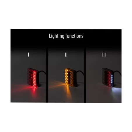 Rückleuchte 14 X LED 12V (Weiss)