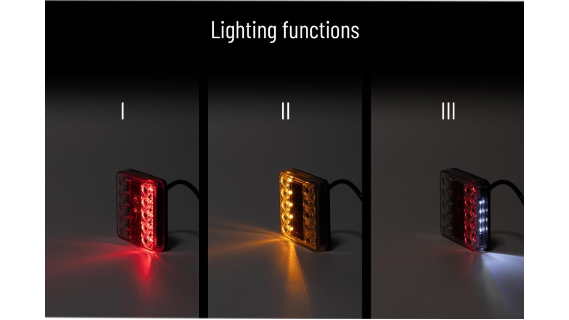 ЗАДНИЙ ФОНАРЬ 14 X LED 12V (БЕЛЫЙ)