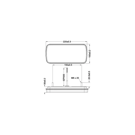 Rückleuchte LED 3-Segment 12 / 24V