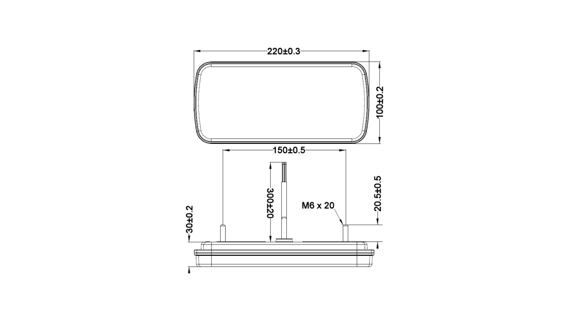 Piloto Trasero LED 3 Segmentos 12 / 24V