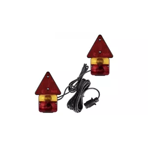 Rear Lamp Set With Triangle, On Magnet 7.5m