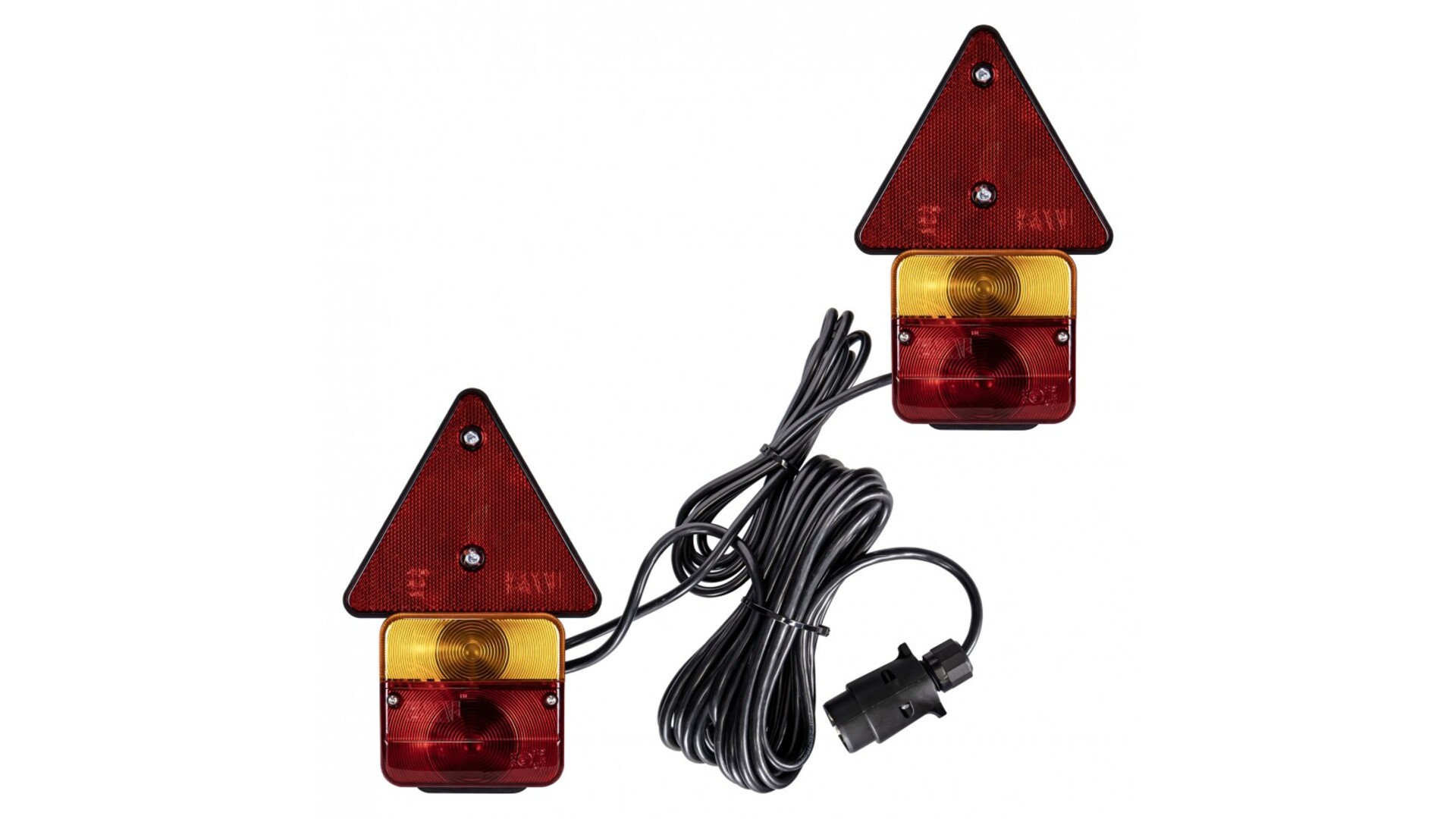 Rear Lamp Set With Triangle, On Magnet 7.5m