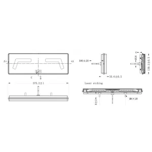 Lampa Zespolona Tylna Kmr1 96 X LED 12 / 24V z Trójkątem Lewa