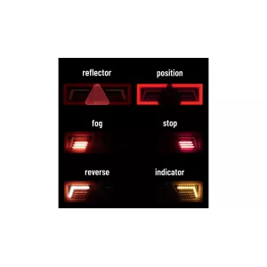 Tail Lamp Kmr1 96 X LED 12 / 24V With Triangle RH