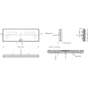 Tail Lamp Kmr1 96 X LED 12 / 24V With Triangle RH