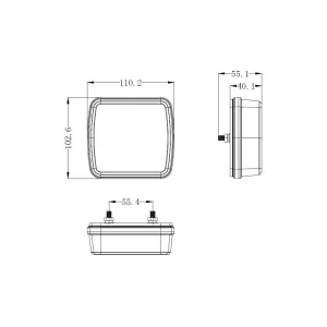 Feu Arrière LED Tl 12 / 24V Droit