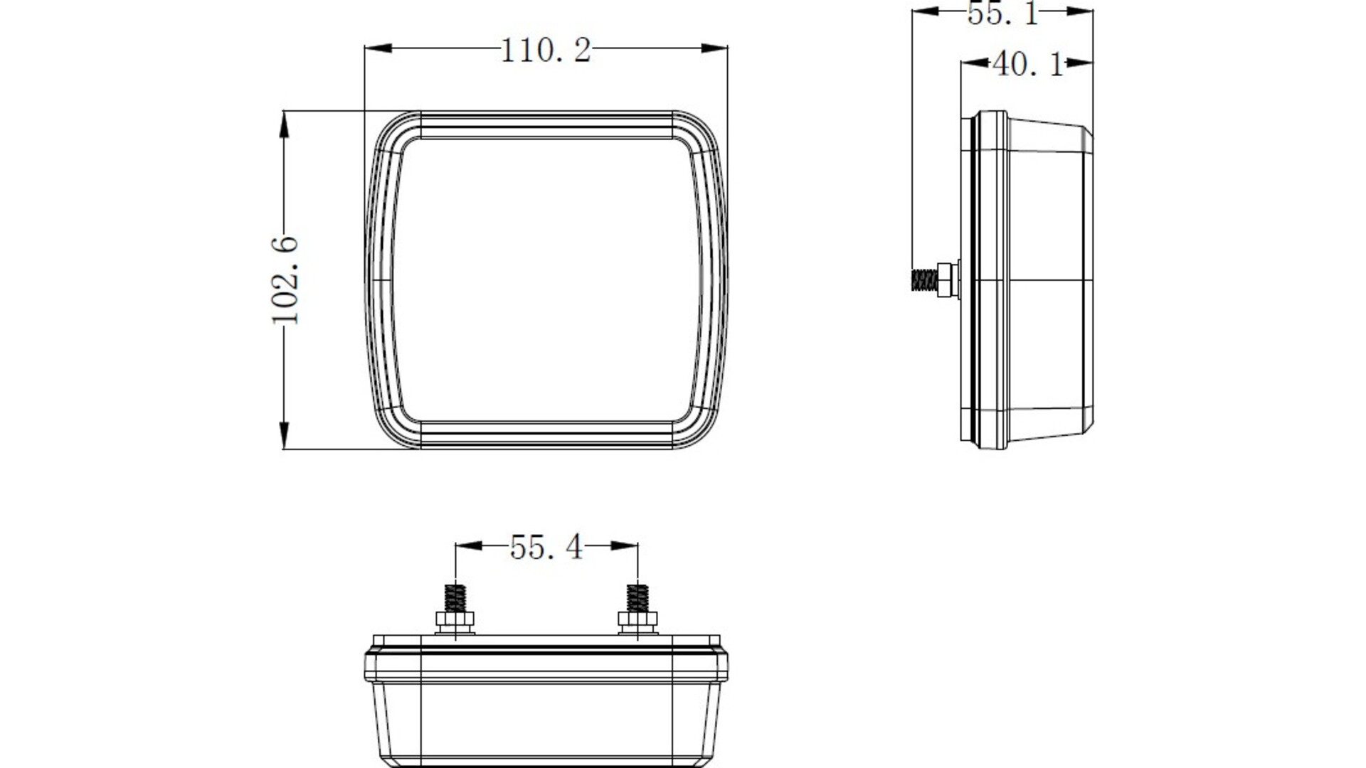 Rückleuchte LED Tl 12 / 24V Rechts
