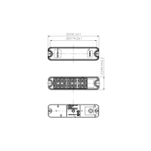Lampa Zespolona Tylna 18 X LED 12 / 24V Mała