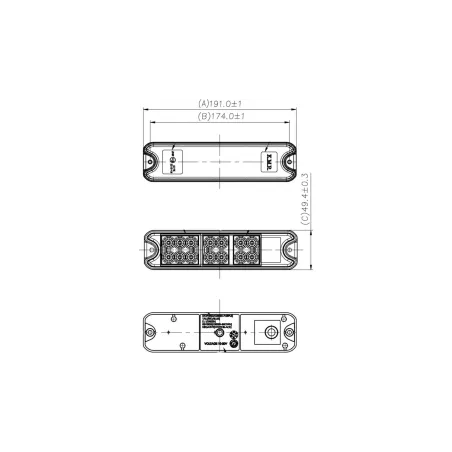 Lampa Zespolona Tylna 18 X LED 12 / 24V Mała
